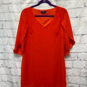 Bebe Orange Dress Dolman Tulip Sleeve